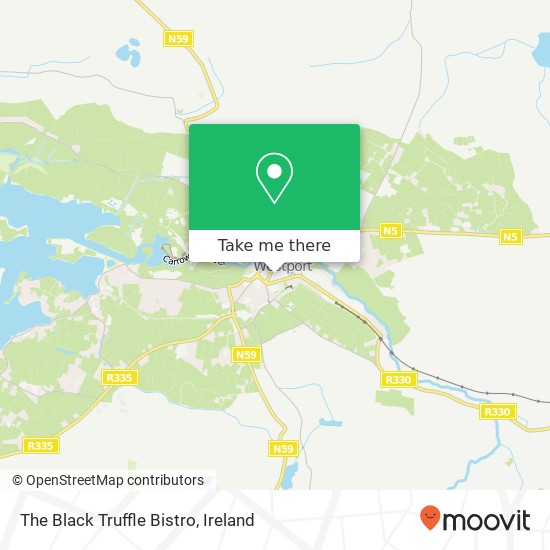 The Black Truffle Bistro, 3 Market Lane Westport F28 P201 map