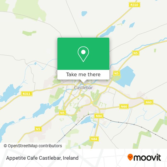 Appetite Cafe Castlebar map