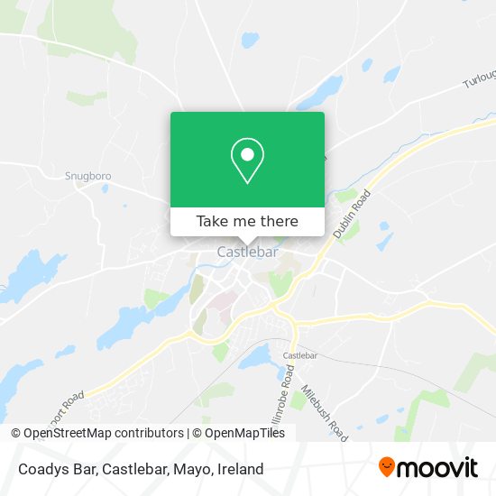 Coadys Bar, Castlebar, Mayo plan