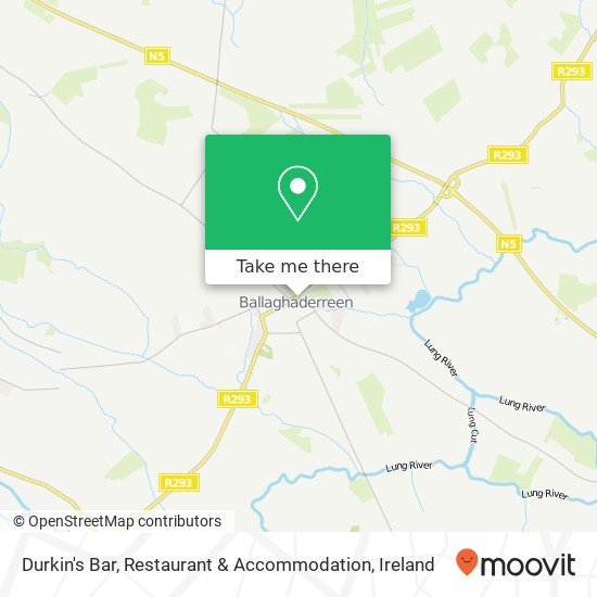 Durkin's Bar, Restaurant & Accommodation, Barrack Street Ballaghaderreen map