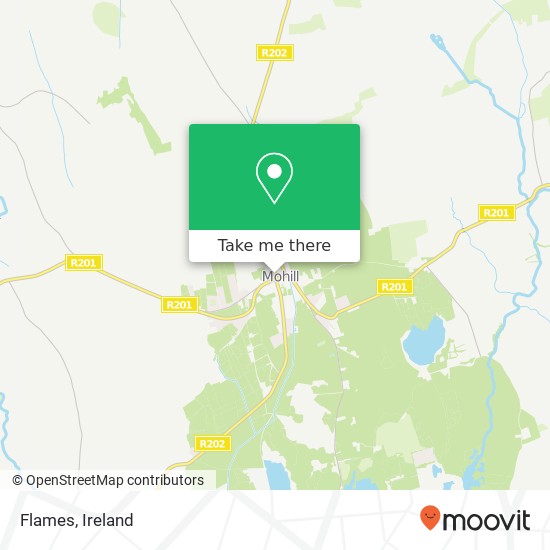 Flames, Glebe Street Mohill, County Leitrim map