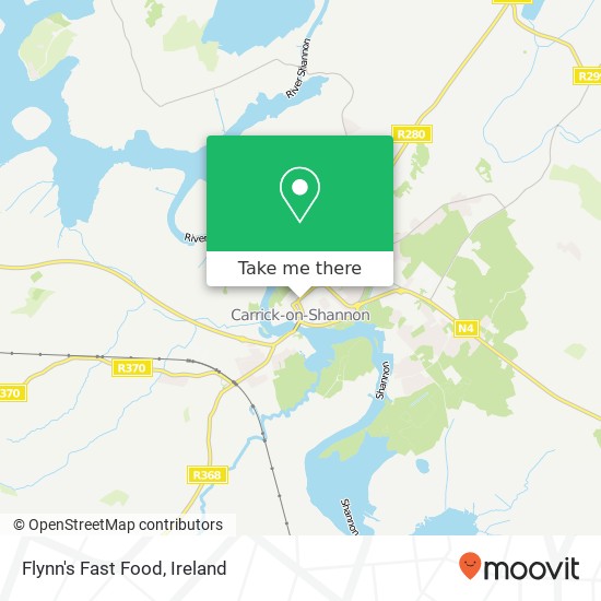 Flynn's Fast Food, Main Street Carrick-on-Shannon, County Leitrim map