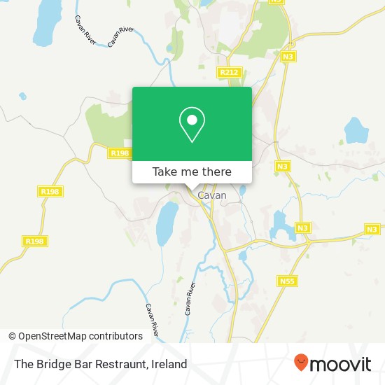 The Bridge Bar Restraunt, Railway Road Cavan map