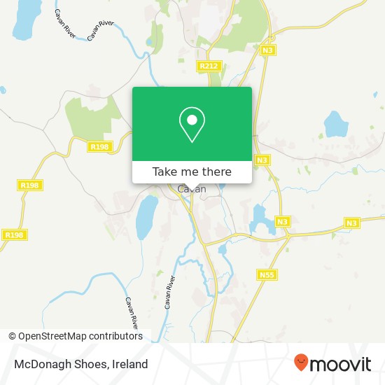 McDonagh Shoes, Main Street Cavan, County Cavan plan