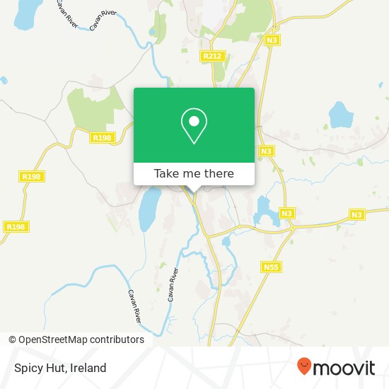 Spicy Hut, Main Street Cavan, County Cavan map