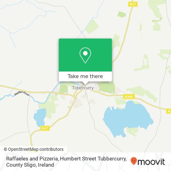 Raffaeles and Pizzeria, Humbert Street Tubbercurry, County Sligo map
