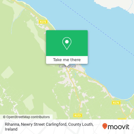 Rihanna, Newry Street Carlingford, County Louth map
