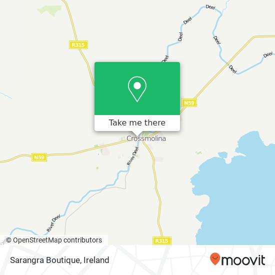 Sarangra Boutique, Bridge Street Crossmolina map