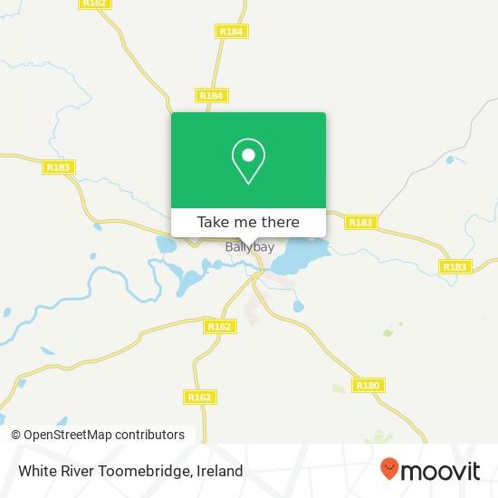 White River Toomebridge, Main Street Ballybay map