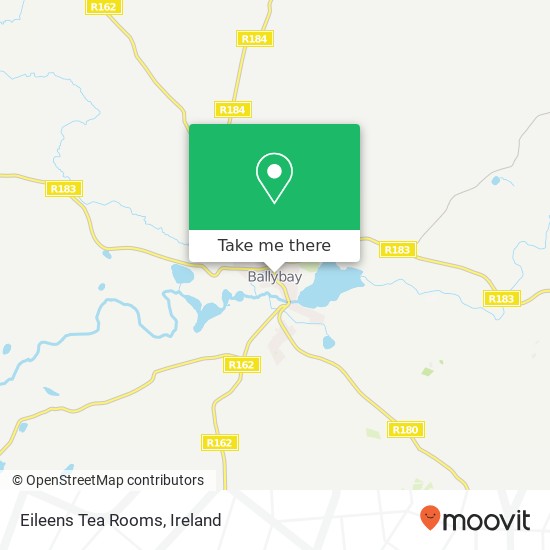 Eileens Tea Rooms, Meeting House Lane Ballybay map