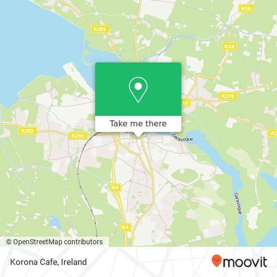 Korona Cafe, 31 Castle Street Sligo map