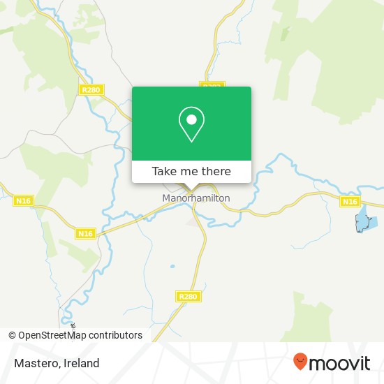 Mastero, New Line Manorhamilton, County Leitrim map