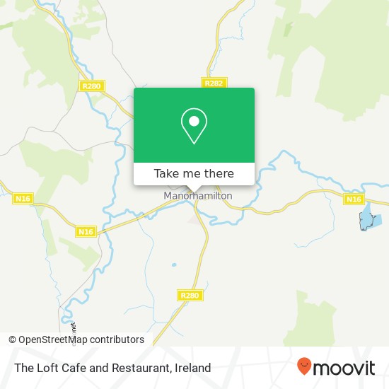 The Loft Cafe and Restaurant, Main Street Manorhamilton map