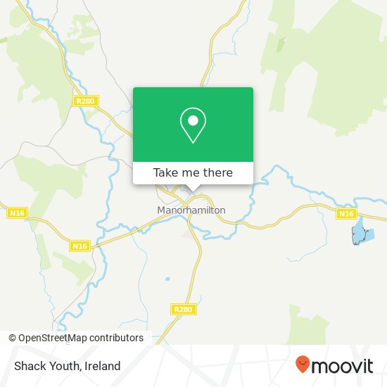 Shack Youth, Park Road Manorhamilton, County Leitrim map