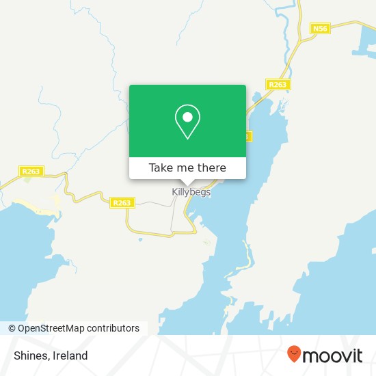 Shines, Conlin Road Killybegs, County Donegal map