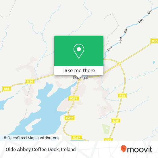 Olde Abbey Coffee Dock, Castle Centre Donegal map