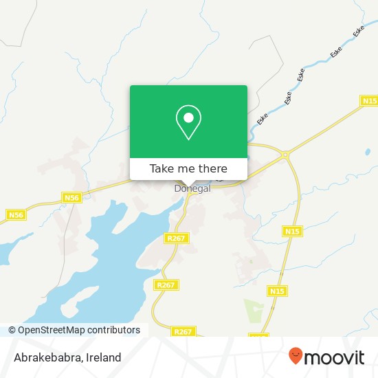 Abrakebabra, Bridge Street Donegal, County Donegal map