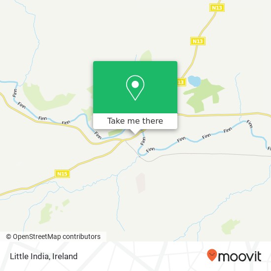 Little India, Lower Main Street Ballybofey, County Donegal map