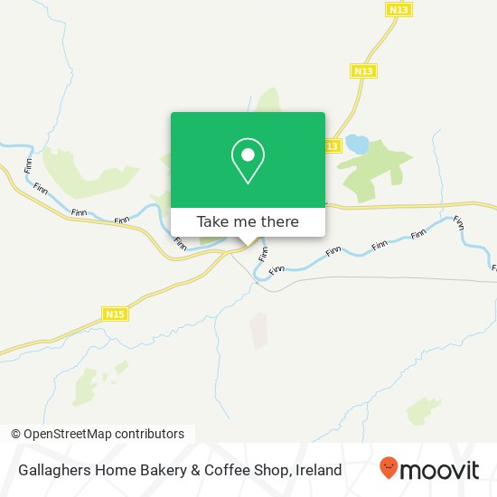 Gallaghers Home Bakery & Coffee Shop, Lower Main Street Ballybofey map
