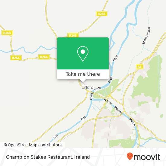 Champion Stakes Restaurant, Ballyduff Road Lifford, County Donegal map