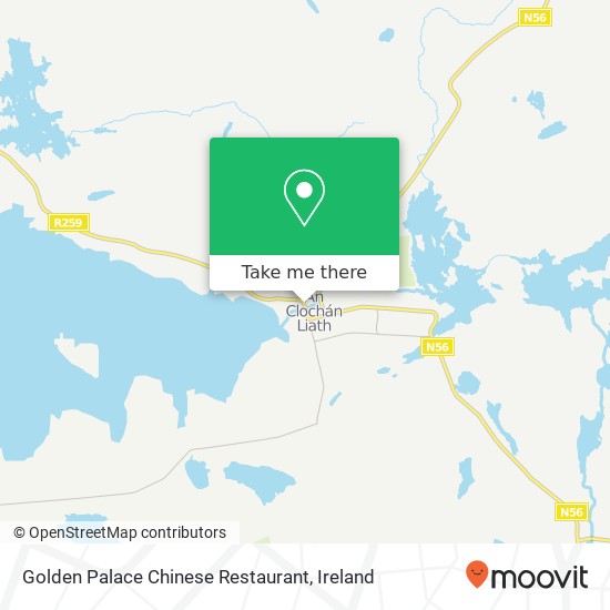 Golden Palace Chinese Restaurant, Lower Main Street Dungloe, County Donegal map