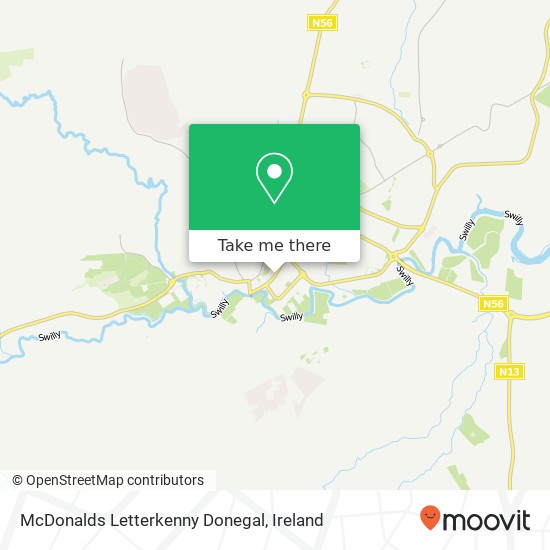 McDonalds Letterkenny Donegal, Pearse Road Letterkenny, County Donegal plan