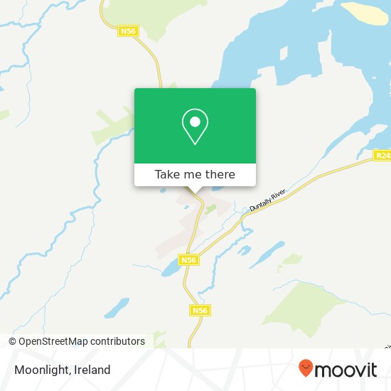 Moonlight, Main Street Creeslough, County Donegal map