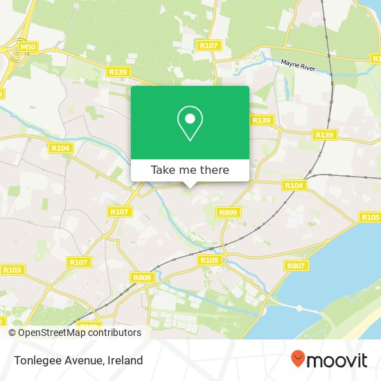 Tonlegee Avenue map