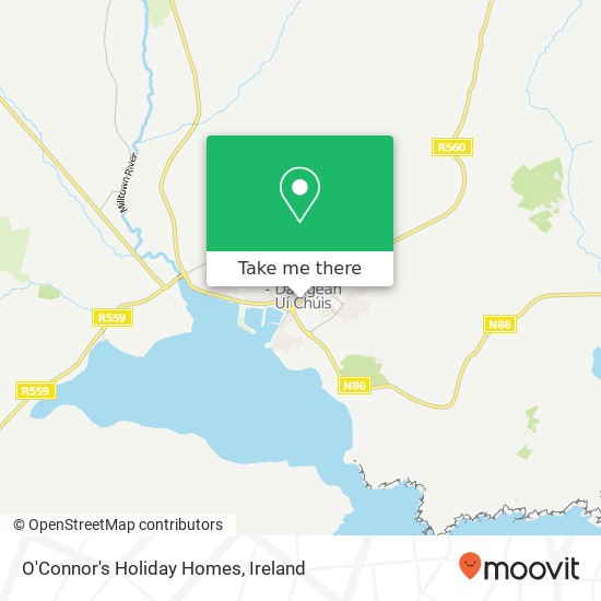 O'Connor's Holiday Homes map