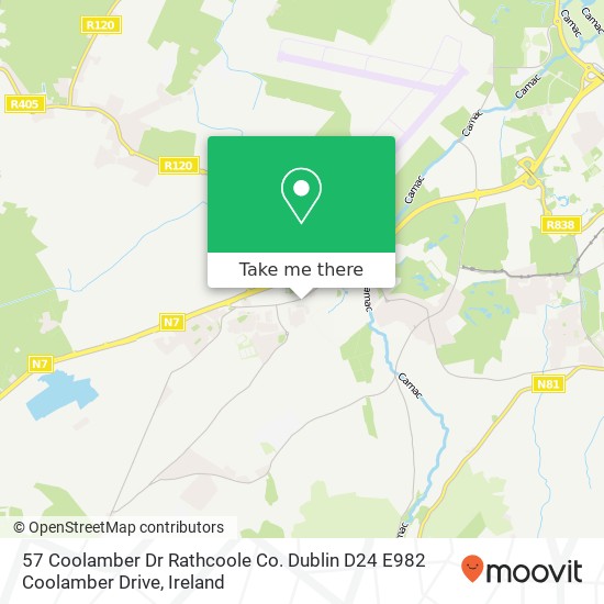 57 Coolamber Dr Rathcoole Co. Dublin D24 E982 Coolamber Drive map