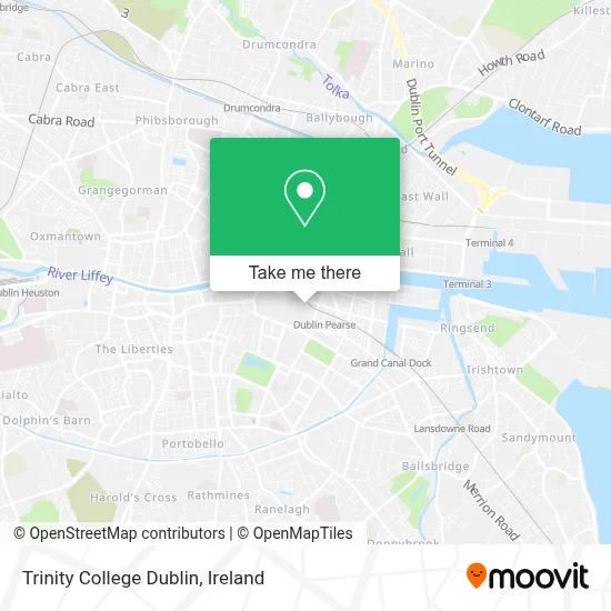 Trinity College Dublin map