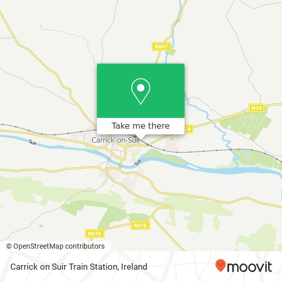 Carrick on Suir Train Station map