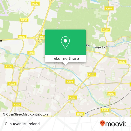 Glin Avenue map