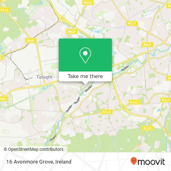 16 Avonmore Grove map