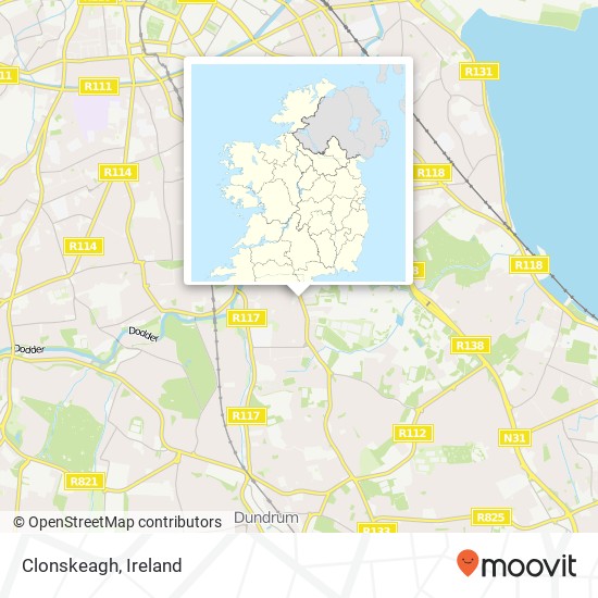 Clonskeagh map
