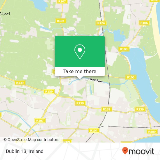 Dublin 13 map