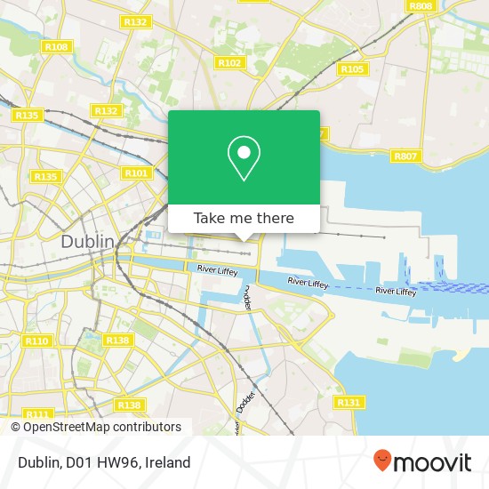 Dublin, D01 HW96 map