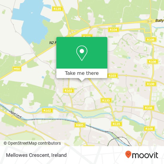 Mellowes Crescent map