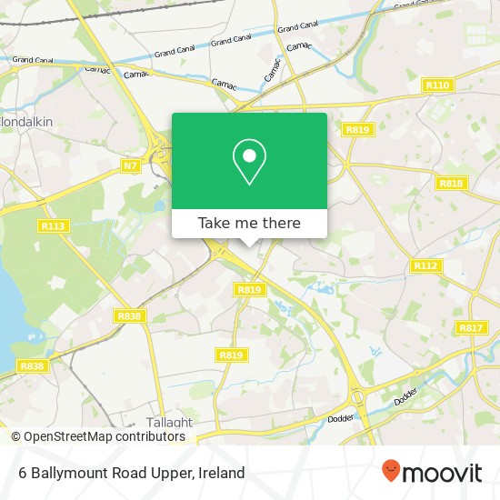 6 Ballymount Road Upper map