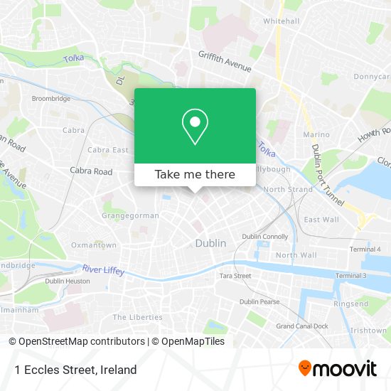 1 Eccles Street map