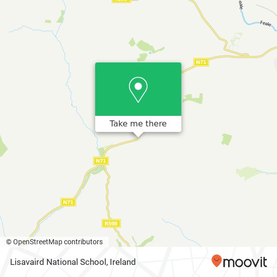 Lisavaird National School map