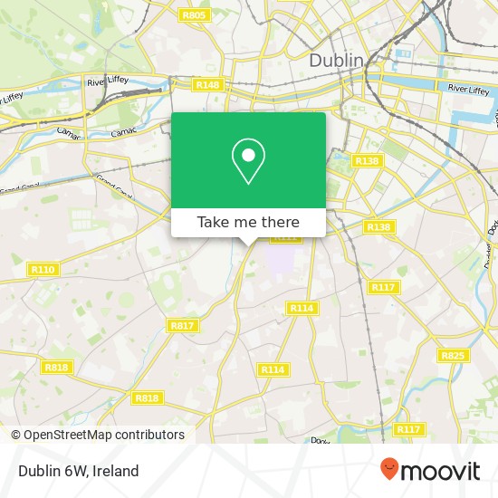 Dublin 6W map