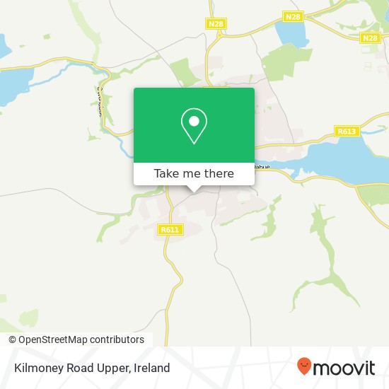 Kilmoney Road Upper map