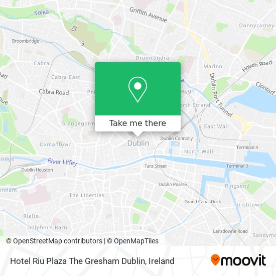 Hotel Riu Plaza The Gresham Dublin map