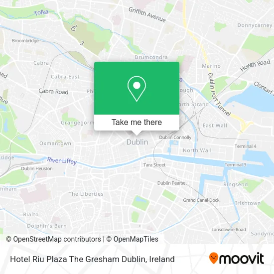 Hotel Riu Plaza The Gresham Dublin map
