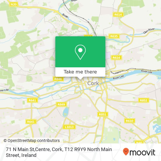 71 N Main St,Centre, Cork, T12 R9Y9 North Main Street map