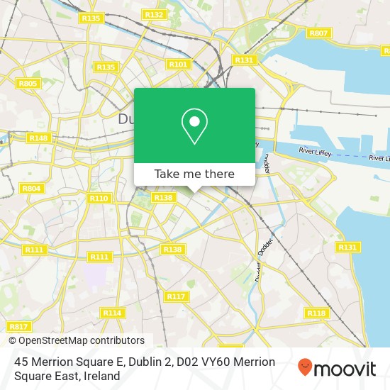 45 Merrion Square E, Dublin 2, D02 VY60 Merrion Square East map
