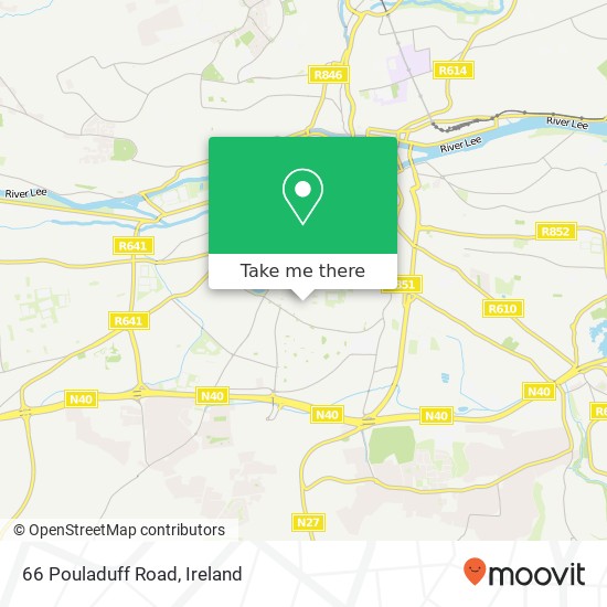 66 Pouladuff Road map