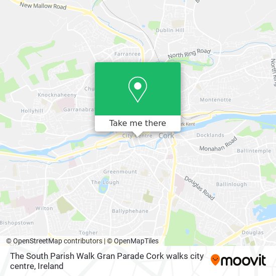 The South Parish Walk Gran Parade Cork walks city centre plan