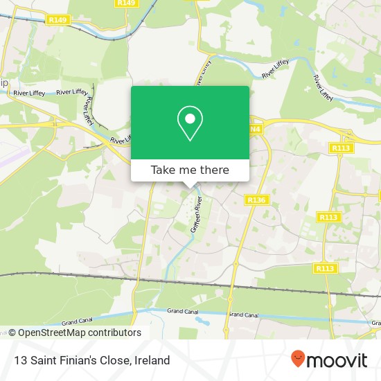 13 Saint Finian's Close map